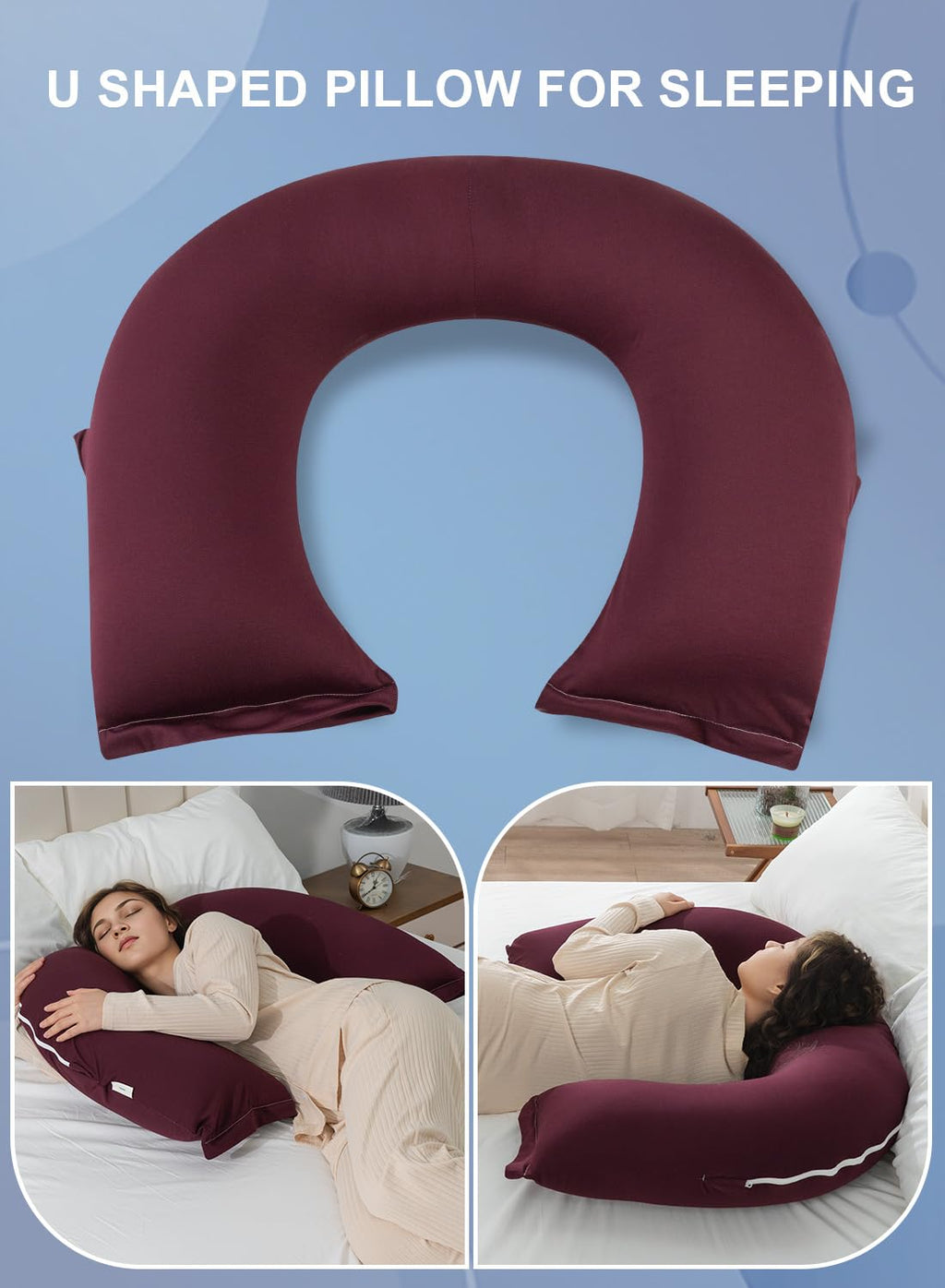 INSEN Reading Pillow, Back Pillow for Sitting in Bed for Reading, Nurse & Relax, Reading Pillow for Adults, Moms & Kids, Sit Up Pillow for Bed (Grey, 45in)