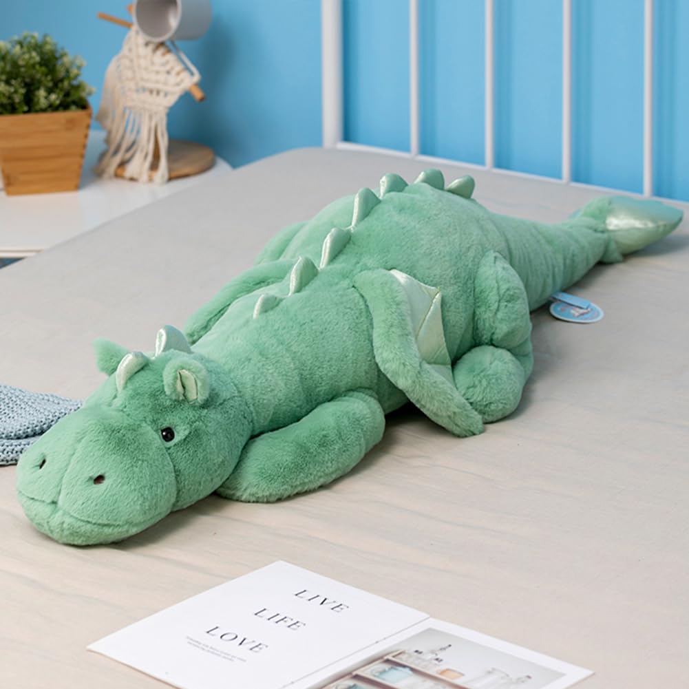 Little Weighted Dragon Stuffed Animal 27.6" 2Lbs, Small Black Weighted Plush Dragon Toy for Kids and Adults(2025 Weighted Version)
