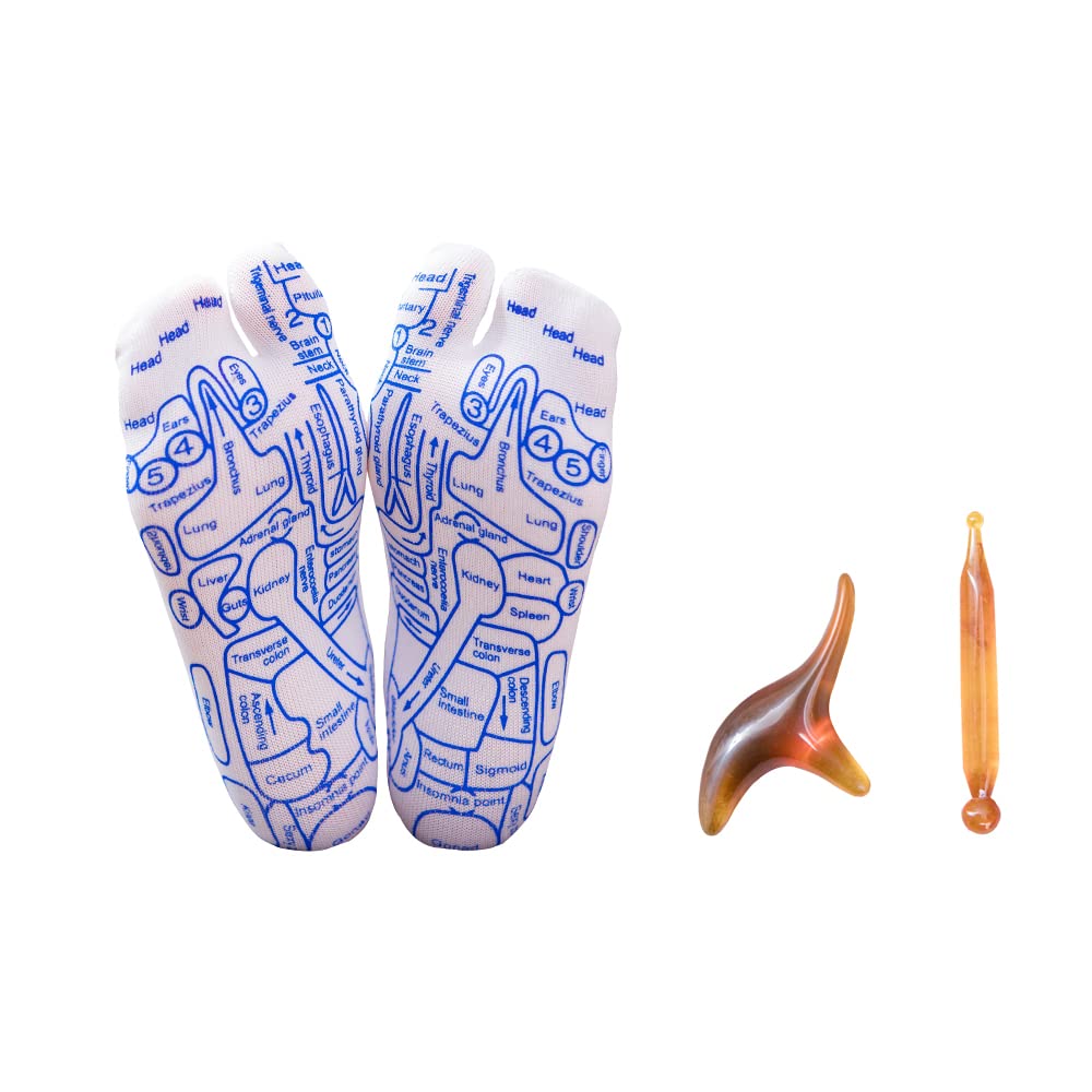 Broman Reflexology Socks with Trigger Point Massage Tool, Foot Pain Relief Remedy for Foot Massage,Men's Size