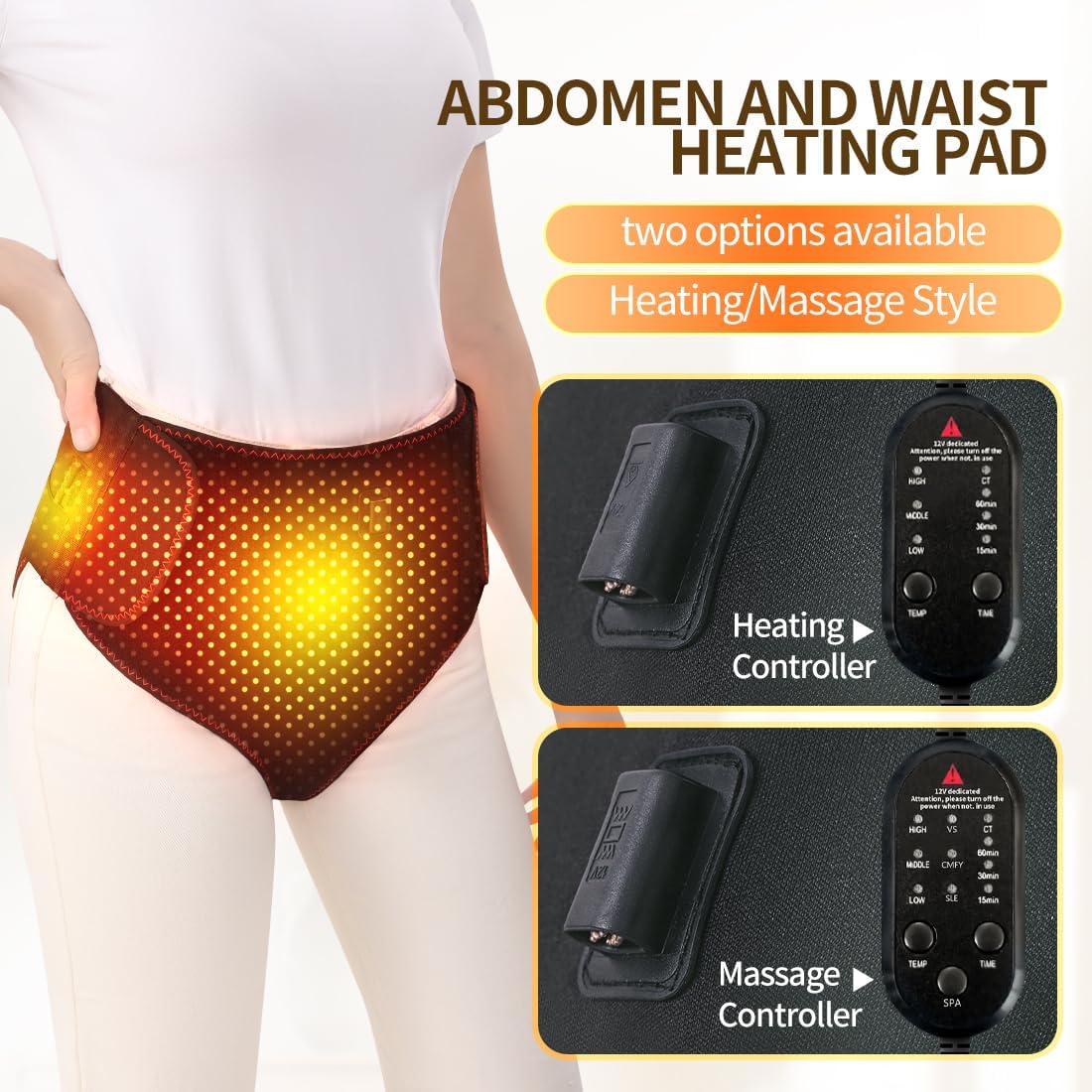 Heating Pad, Period Heating Pad for Period Cramps Massager for Women, Electric Heating Pad New Upgrade Menstrual Heating Pad for Abdomen Pain and Cramps Relief, Wrap Around Heating Pad