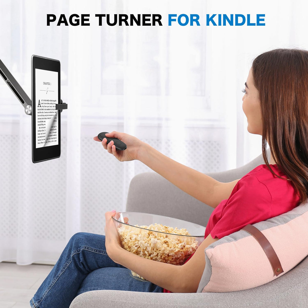 Remote Page Turner for Kindle Paperwhite Scribe Accessories | Page Turner Clicker For iPad Tablets Reading Novels Taking, Phone Camera Video Record Triggers Remote,Green