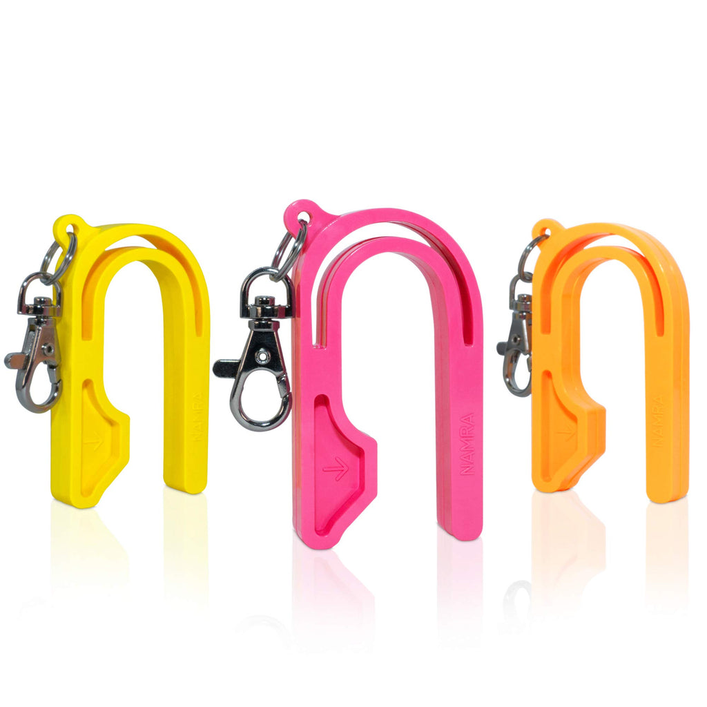 The Car Seat Key - Original Car Seat Key Chain Buckle Release Tool - Easy Unbuckle Opener Aid for Nails, Parents, Grandparents & Older Children by NAMRA Made in USA (Black)