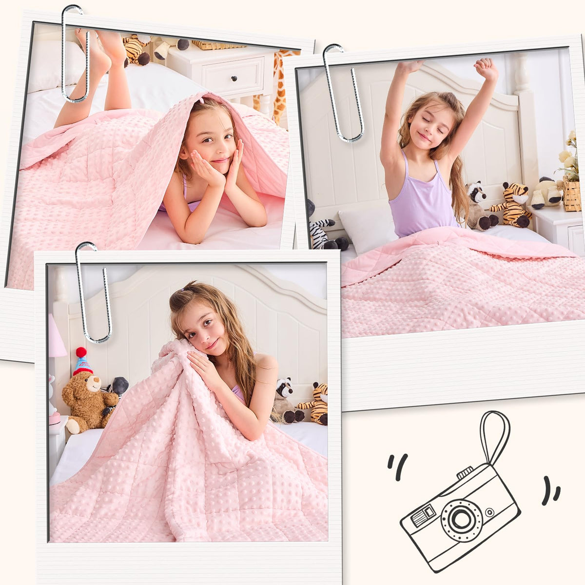 yescool Weighted Blanket Kids 5 Pounds, Minky Kids Blanket Gifts for Boys Girls, Small Weighted Throw Blankets Washable Heavy Blankets, Winter Weighted Comforter for 5 6 7 8 9 Year Old, 36 * 48in