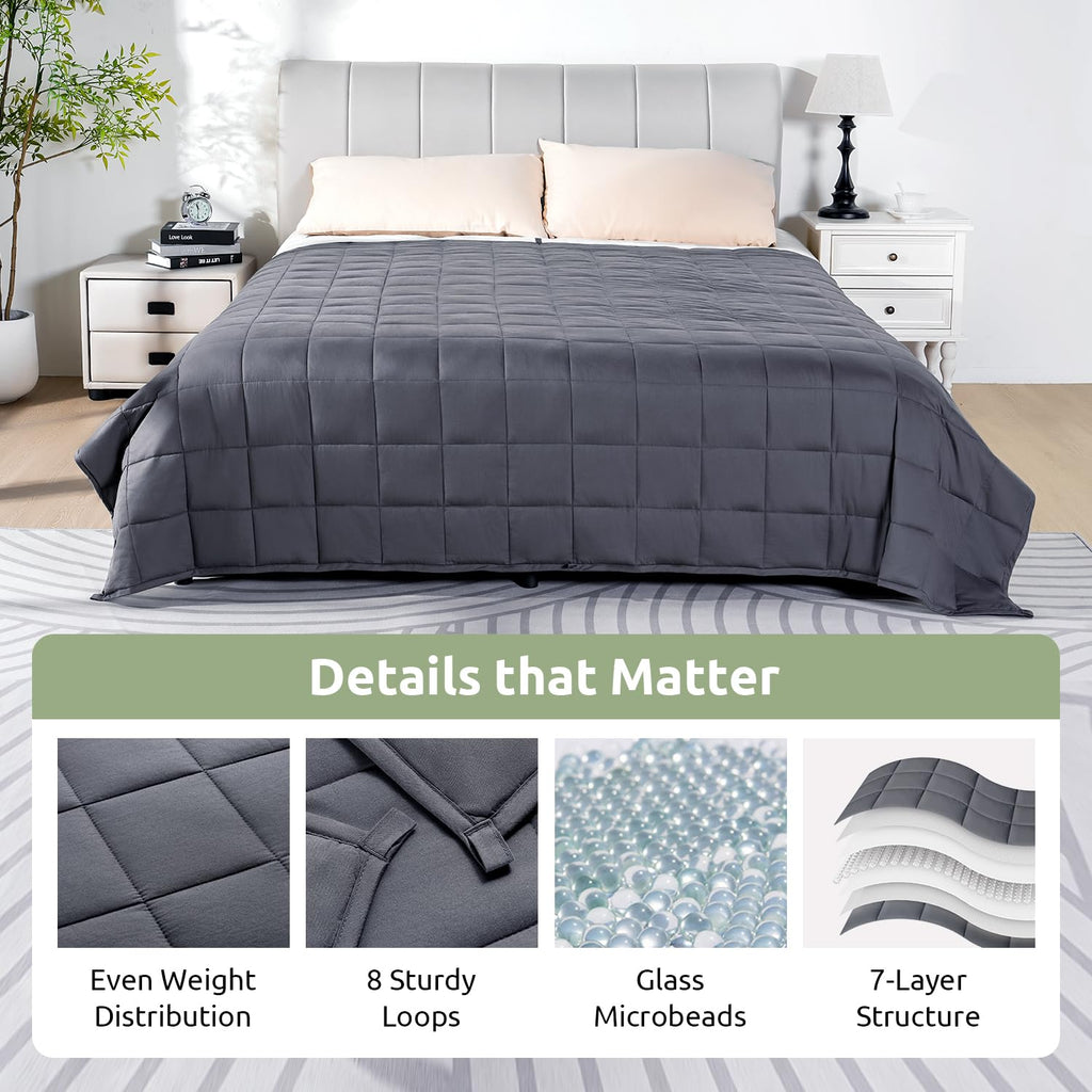 Sivio Weighted Blanket - All-Natural 100% Cotton Weighted Blanket 5 lbs 36 x 48 inches, Washable Breathable Heavy Blanket for Calm Sleeping for Home and School Nap, Blue Dinosaur