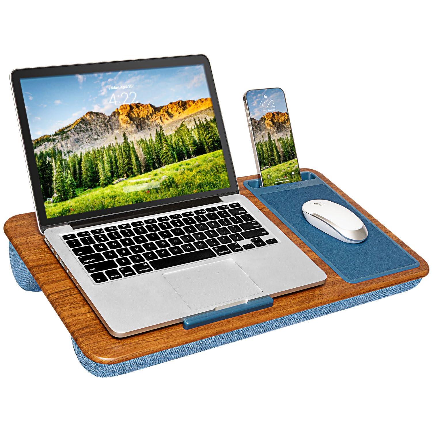 LAPGEAR Home Office Pro Lap Desk - Black Carbon, Fits 15.6” Laptops