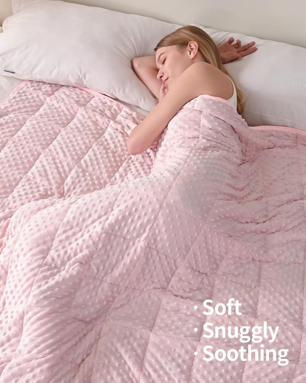 Mr. Sandman Weighted Blanket for Adults Queen Size 15 lbs, Soft Cooling Heavy Minky Blanket for Sleep, Washable Throw Blanket with Glass Beads, 60 x 80 Inches, Grey