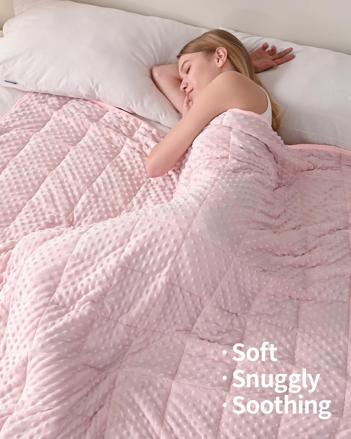 Mr. Sandman Weighted Blanket for Adults Queen Size 15 lbs, Soft Cooling Heavy Minky Blanket for Sleep, Washable Throw Blanket with Glass Beads, 60 x 80 Inches, Grey