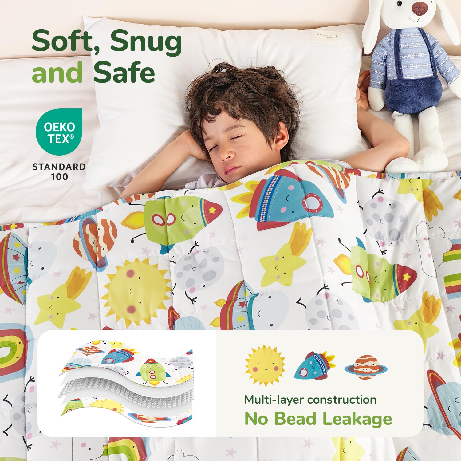Sivio Weighted Blanket 5lbs, Blue Dinosaur Cooling Weighted Lap Blanket, Breathable Heavy Throw Blankets for Sleeping, Washable, 36"x48"