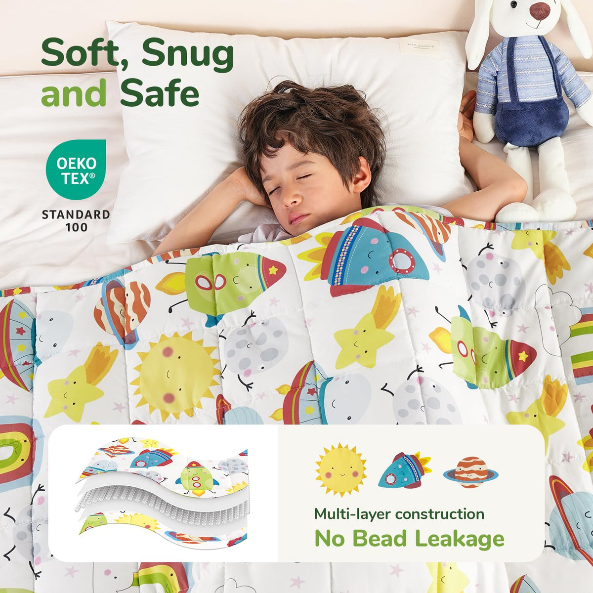 Sivio Weighted Blanket 5lbs, Blue Dinosaur Cooling Weighted Lap Blanket, Breathable Heavy Throw Blankets for Sleeping, Washable, 36"x48"