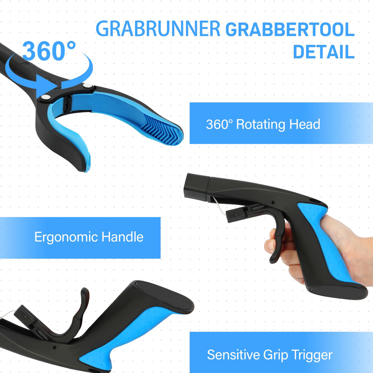 32 inch GrabRunner Heavy Duty(up to 10 lbs) Reacher Grabber Tool with Strong Magnetic (New Pink) 1 Pack