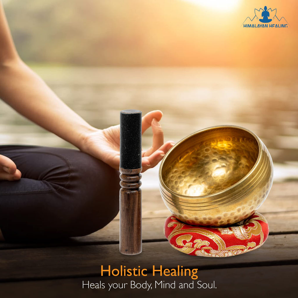 HIMALAYAN HEALING® Tibetan Singing Bowls Set~ Meditation Sound Bowl hand Hammered in Nepal For Yoga, Meditation, Mindfulness, Healing & Chakra balancing~