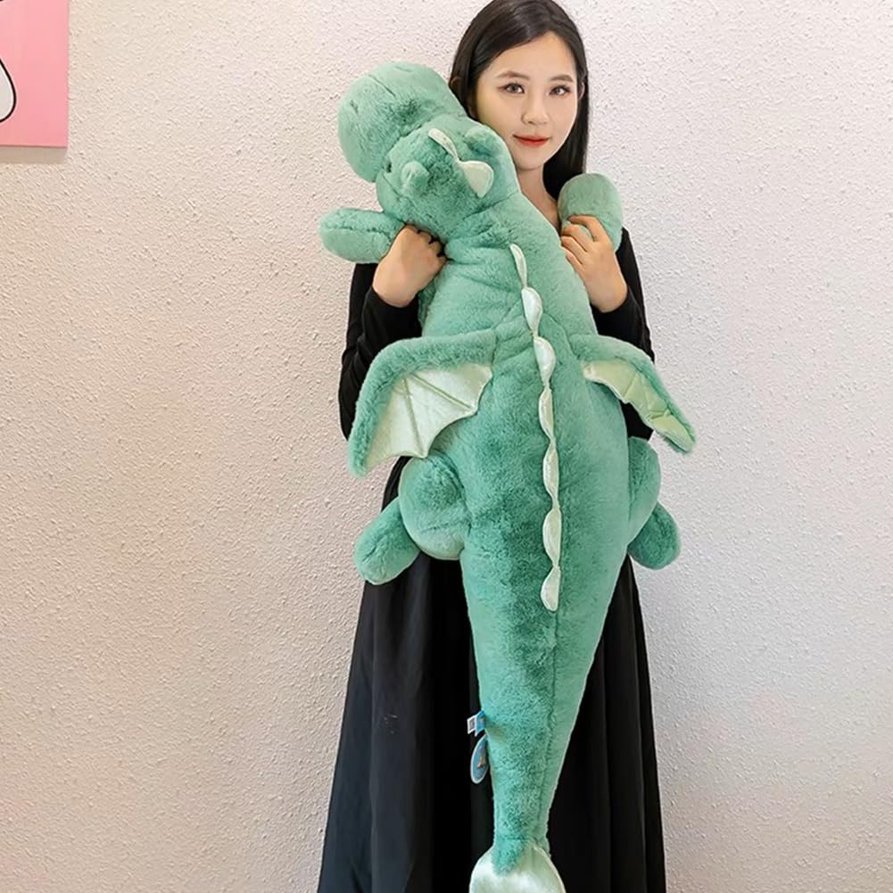 Little Weighted Dragon Stuffed Animal 27.6" 2Lbs, Small Black Weighted Plush Dragon Toy for Kids and Adults(2025 Weighted Version)