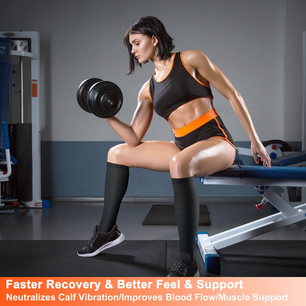 FEYHAY Copper Compression Socks (8 Pairs) 15-20 mmHg Circulation is Best Athletic & Daily for Men & Women, Running, Climbing