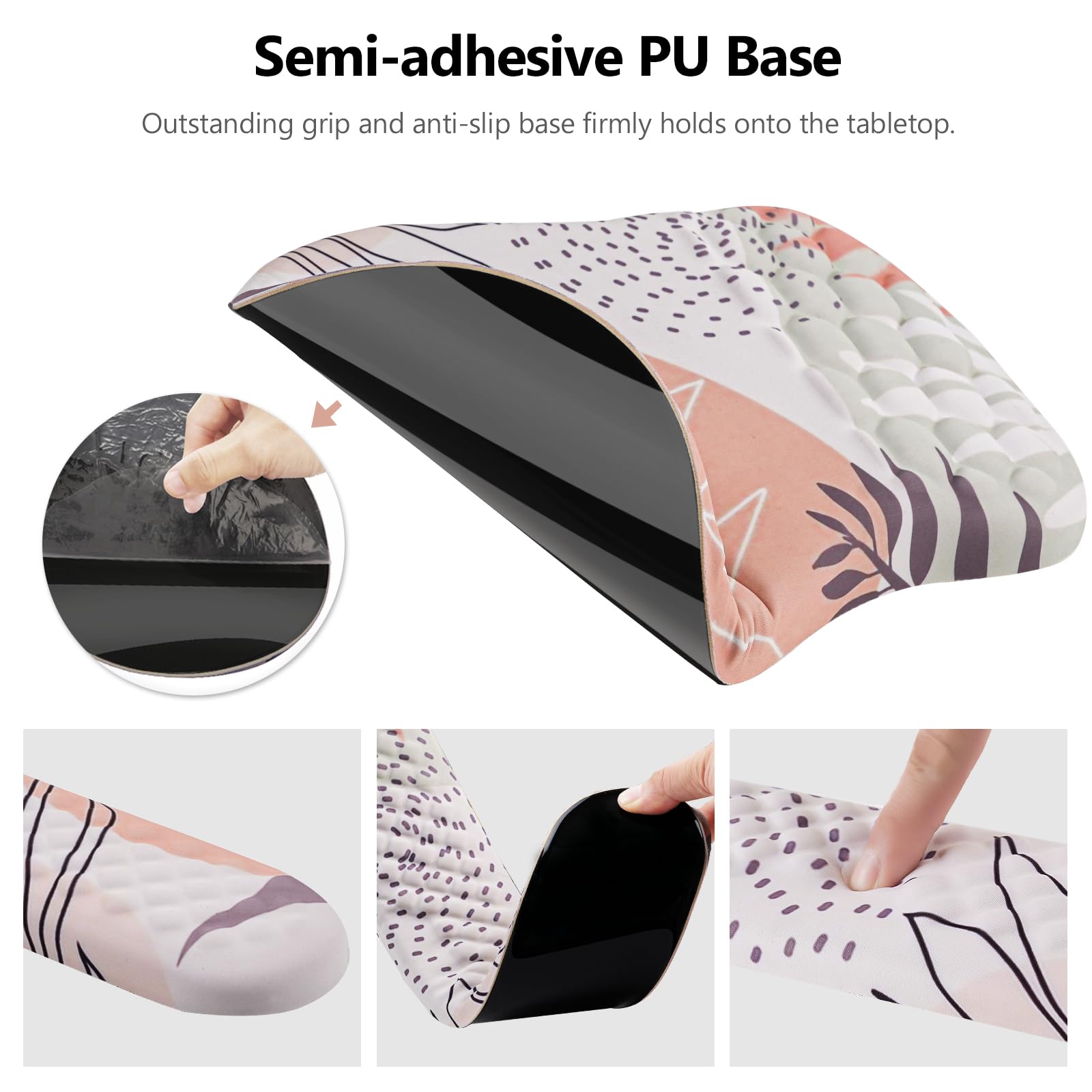 Ergonomic Mouse Pad with Wrist Support and Keyboard Wrist Rest Set | Memory Foam Wrist Cushion, Non-Slip PU Base, Massage Design, Relieves Wrist Pressure for Work, Gaming & Office Use
