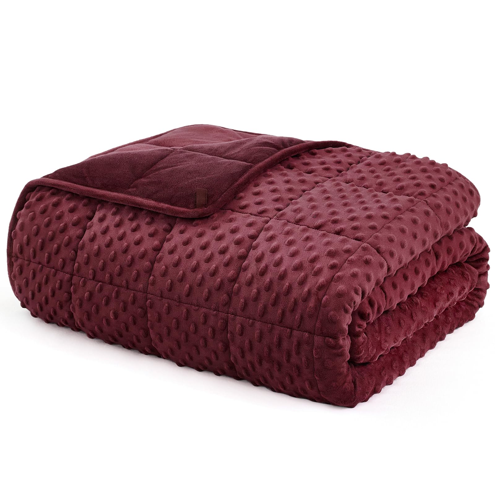 L'AGRATY Weighted Blanket for Adults 15lbs, 48"x72", Dark Grey Twin Full Size Heavy Throw Blanket, Cooling, Breathable, Microfiber with Glass Beads, Big, Washable, All-Season