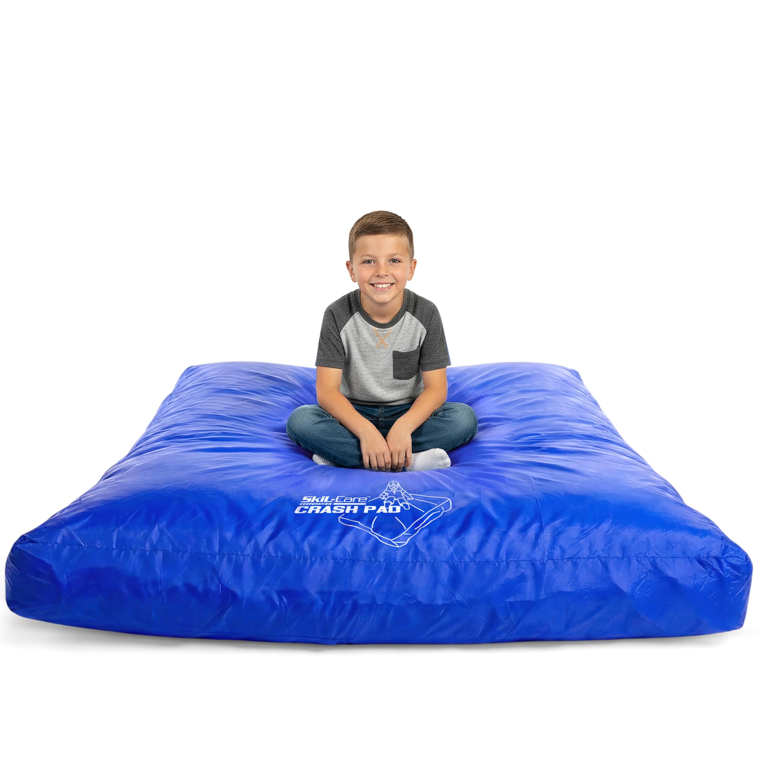 Skil-Care Crash Pad for Kids | Sensory Crash Mat for Active Play | High-Density & Soft Foam Blocks Landing Zone | Kids Jumping Pillow for Indoor & Outdoors Use with Durable Nylon Cover - 5x5 feet