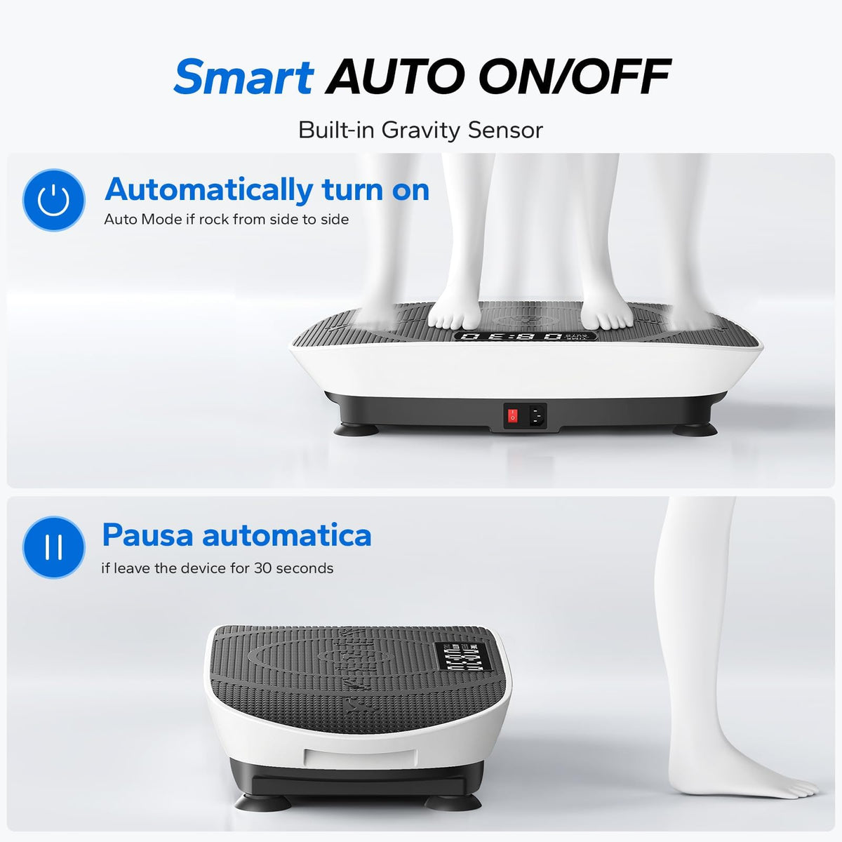 MERACH Vibration Plate Exercise Machine, Whole Body Workout Equipment for Women, Bluetooth and Silicone Pedal, Vibration Plate with Auto Mode, Vibrate Fitness Platform for Home