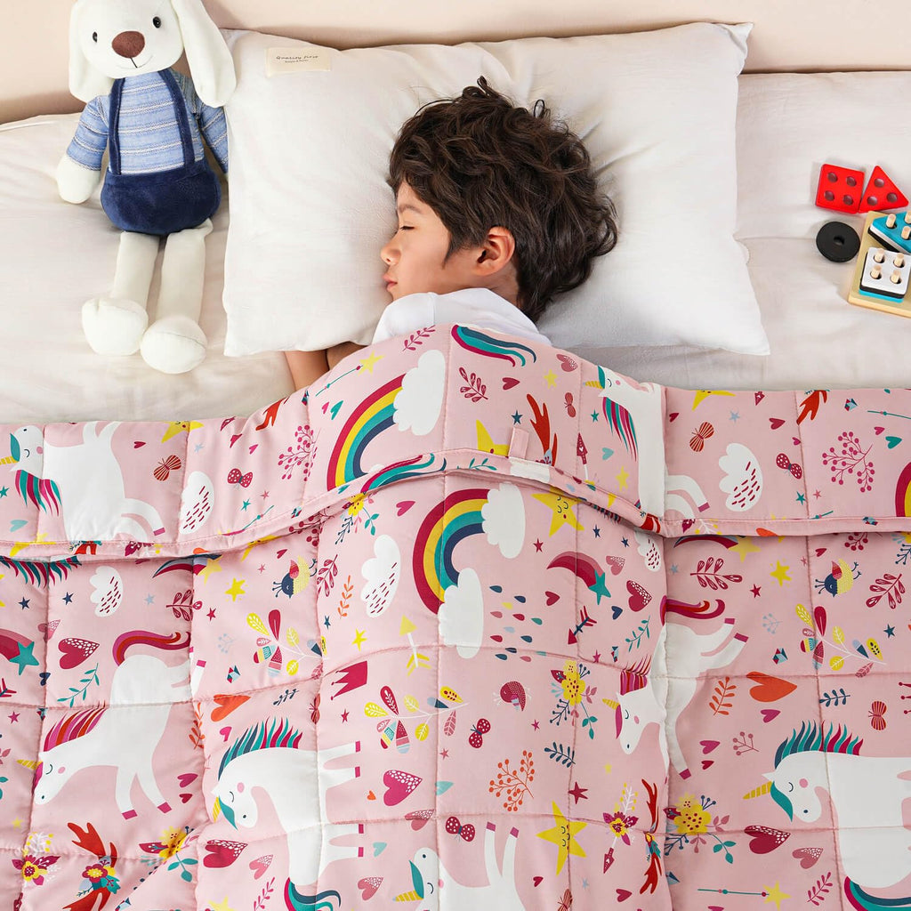 Sivio Weighted Blanket 5lbs, Blue Dinosaur Cooling Weighted Lap Blanket, Breathable Heavy Throw Blankets for Sleeping, Washable, 36"x48"