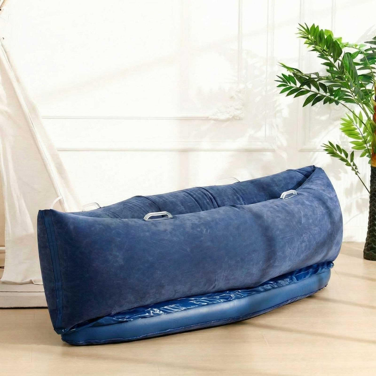 Namalu Extra Large 80/60inch Comfy Peapod Sensory Chair for Kids Gift for Reading Corner Inflatable Classroom Furniture Sensory Toys for Kids Children with Autism(Gray,80 Inch)