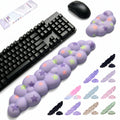 Silky Cloud Wrist Rest Set for Keyboard & Mouse, 16.9", Purple Star | Memory Foam Arm Rest with Ergonomic Support Fits Full Keyboards and Reduces Typing Fatigue for Office, Gaming and Home Use