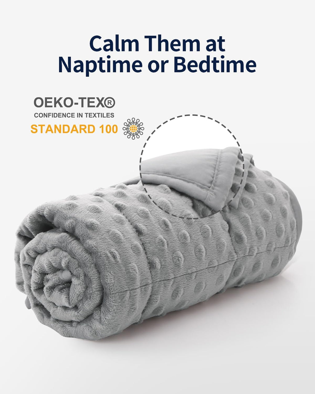 Mr. Sandman Weighted Blanket for Adults Queen Size 15 lbs, Soft Cooling Heavy Minky Blanket for Sleep, Washable Throw Blanket with Glass Beads, 60 x 80 Inches, Grey