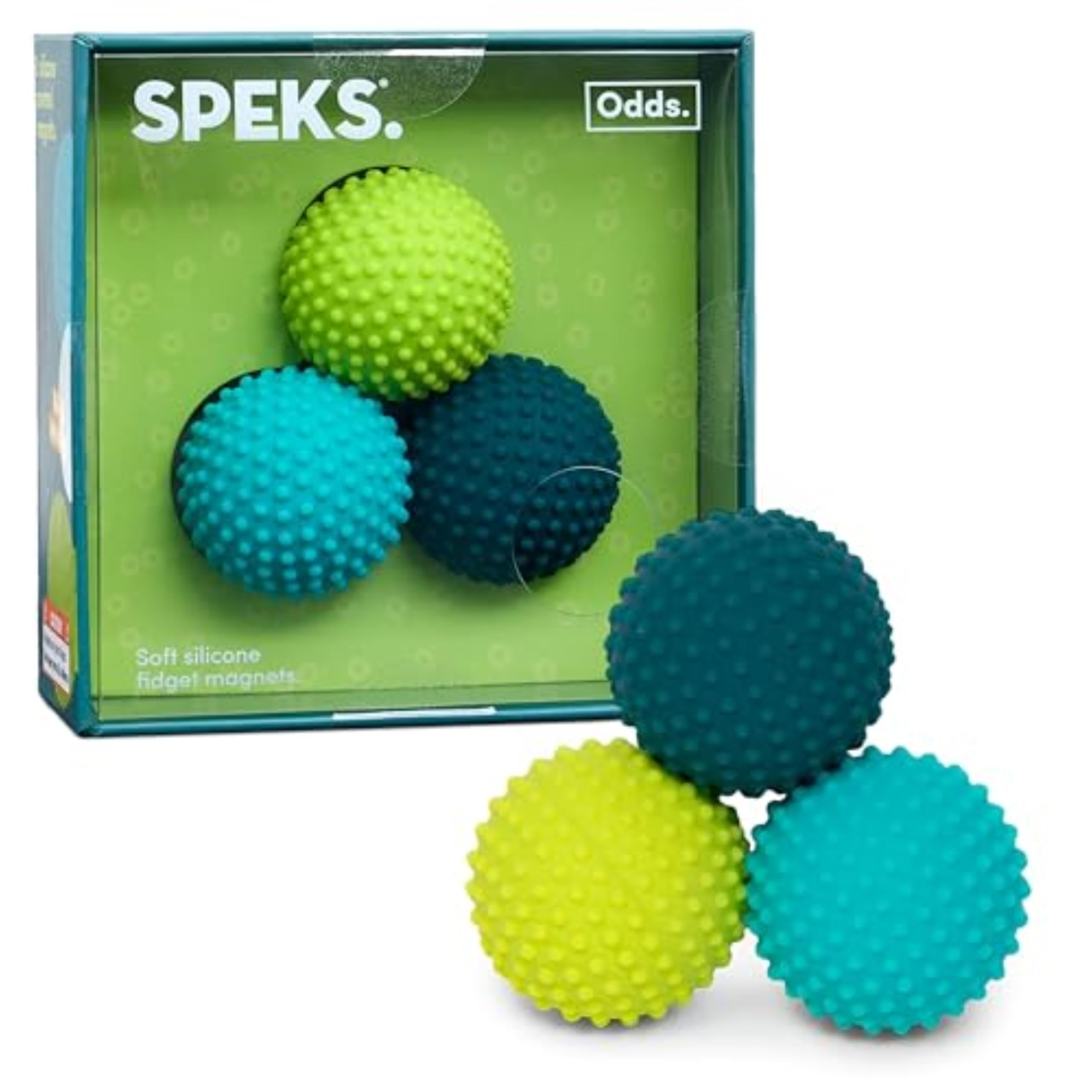 Speks Odds Soft Silicone Fidget Magnets | Silent Stress Relief Toys | Textured Magnetic Balls for Adults & Teens 14+ | Orange