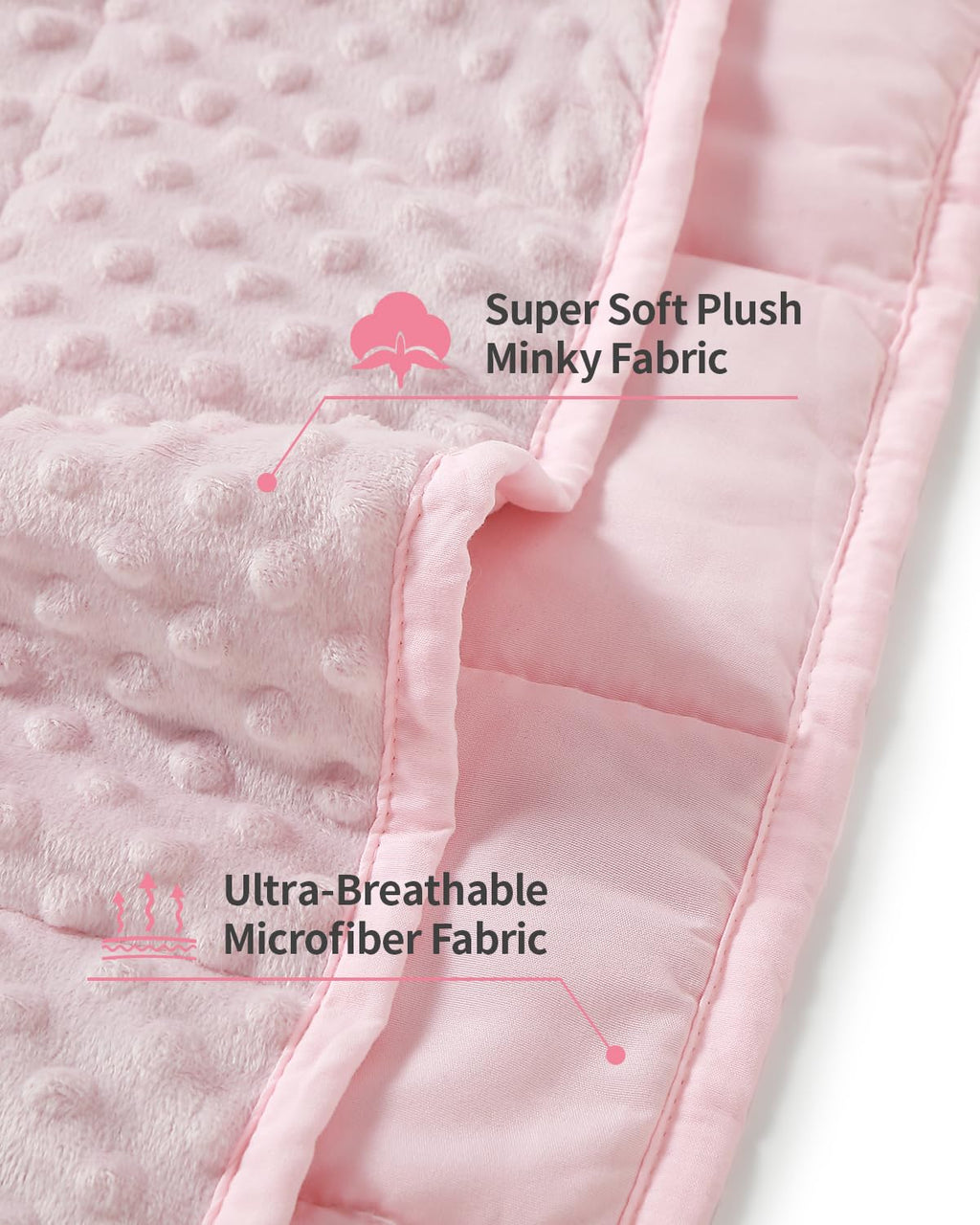 Mr. Sandman Weighted Blanket for Adults Queen Size 15 lbs, Soft Cooling Heavy Minky Blanket for Sleep, Washable Throw Blanket with Glass Beads, 60 x 80 Inches, Grey