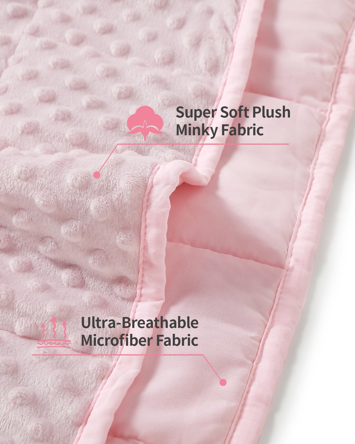 Mr. Sandman Weighted Blanket for Adults Queen Size 15 lbs, Soft Cooling Heavy Minky Blanket for Sleep, Washable Throw Blanket with Glass Beads, 60 x 80 Inches, Grey