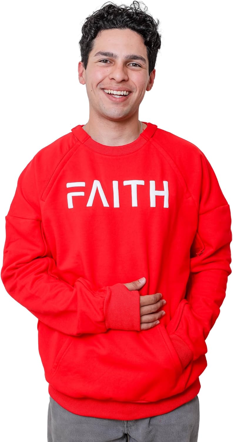 Warm Dialysis Sweatshirt with Chest & Arm Zipper Access, Chemo & Infusion Treatment Clothing for Men & Women