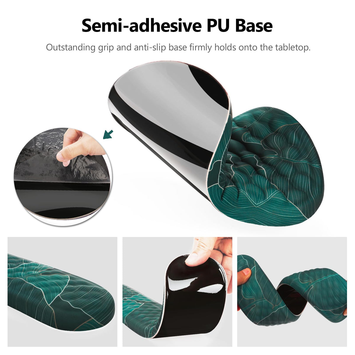 Ergonomic Mouse Pad with Wrist Support and Keyboard Wrist Rest Set | Memory Foam Wrist Cushion, Non-Slip PU Base, Massage Design, Relieves Wrist Pressure for Work, Gaming & Office Use