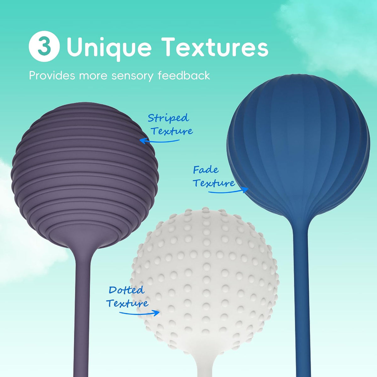 3 Pack Begleri Fidget Beads for Stress Relief & Skill Play,Silicone Worry Beads Fidget Toy,Unique Sensory Texture for Men Women Teens,Portable Home Office Desk Toy for Focus and Relaxation