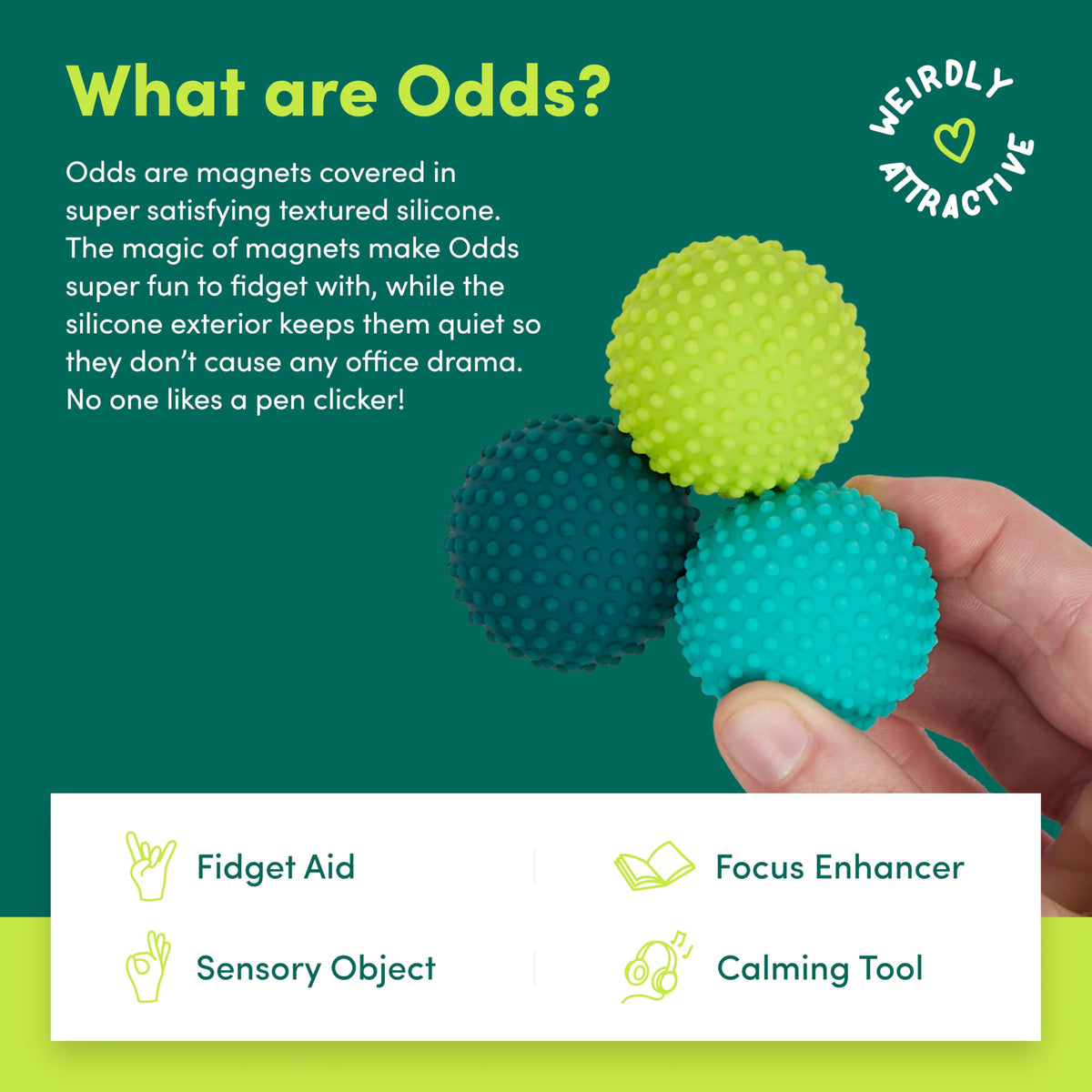Speks Odds Soft Silicone Fidget Magnets | Silent Stress Relief Toys | Textured Magnetic Balls for Adults & Teens 14+ | Orange