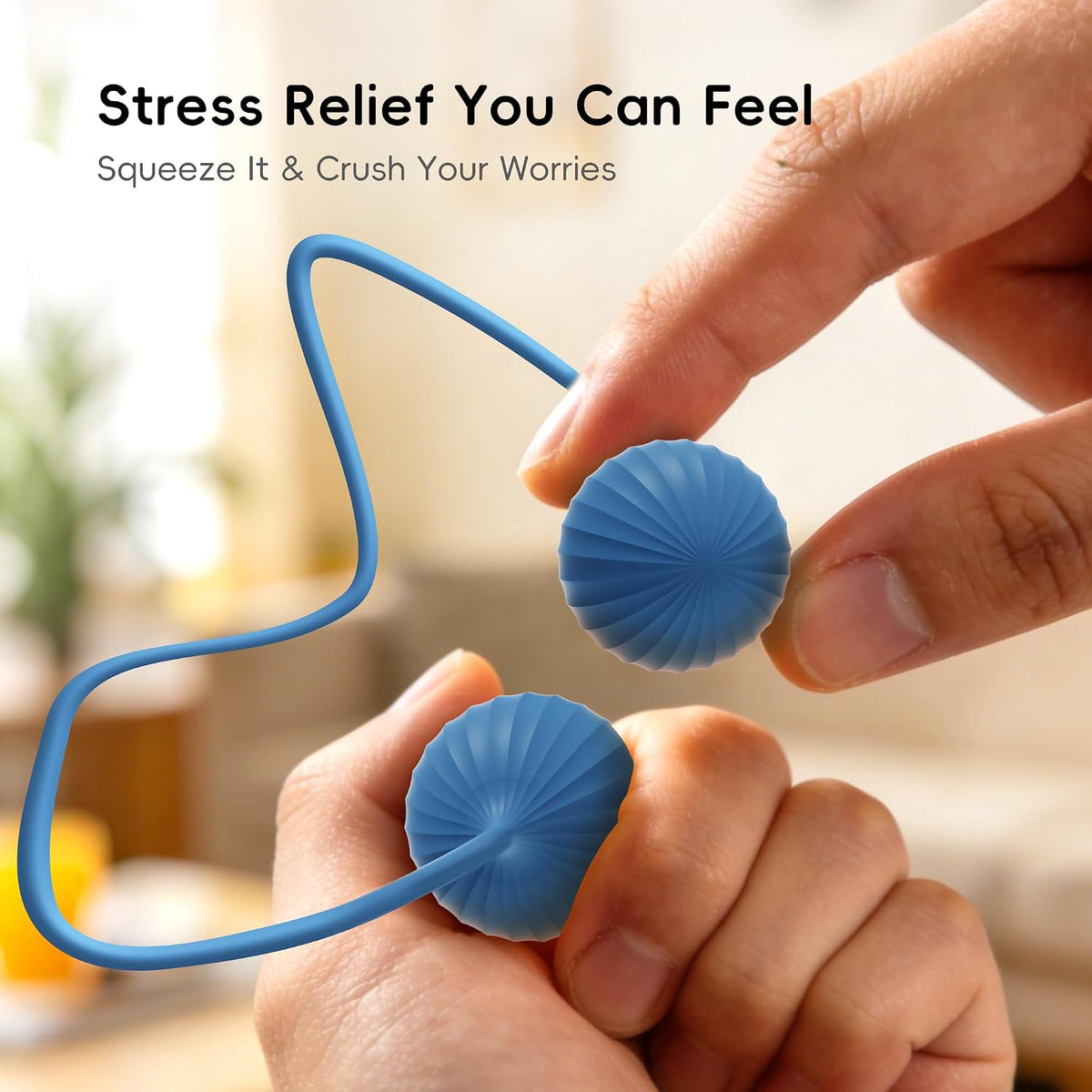 3 Pack Begleri Fidget Beads for Stress Relief & Skill Play,Silicone Worry Beads Fidget Toy,Unique Sensory Texture for Men Women Teens,Portable Home Office Desk Toy for Focus and Relaxation