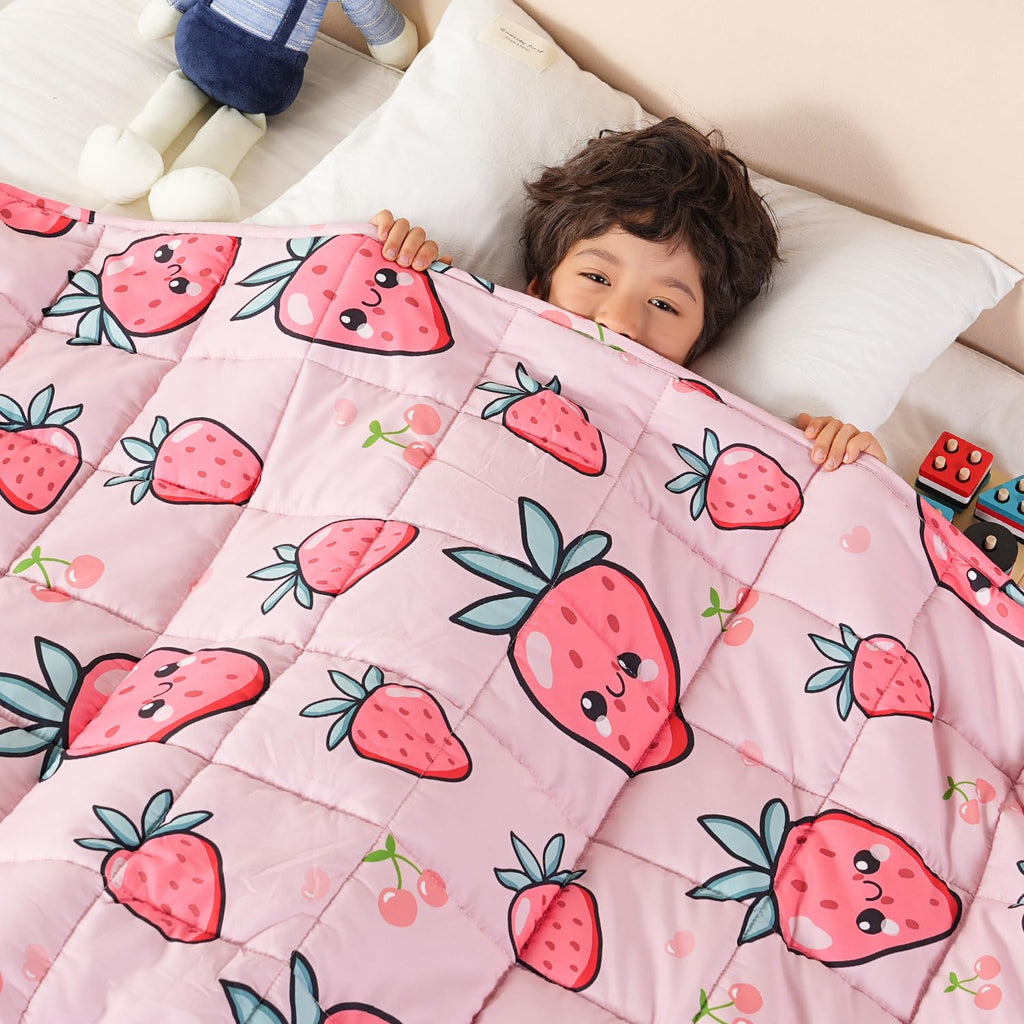 Sivio Weighted Blanket 5lbs, Blue Dinosaur Cooling Weighted Lap Blanket, Breathable Heavy Throw Blankets for Sleeping, Washable, 36"x48"