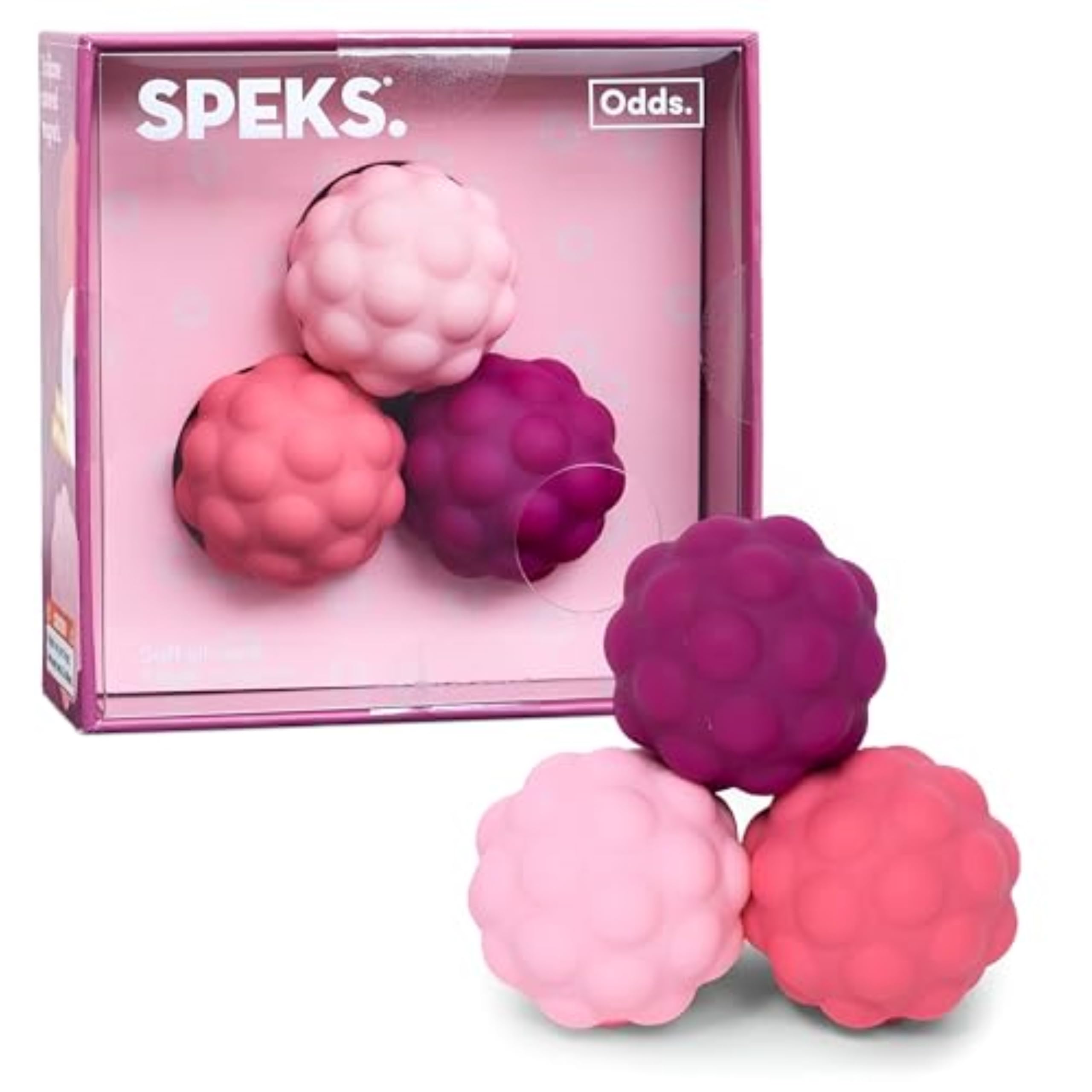 Speks Odds Soft Silicone Fidget Magnets | Silent Stress Relief Toys | Textured Magnetic Balls for Adults & Teens 14+ | Orange