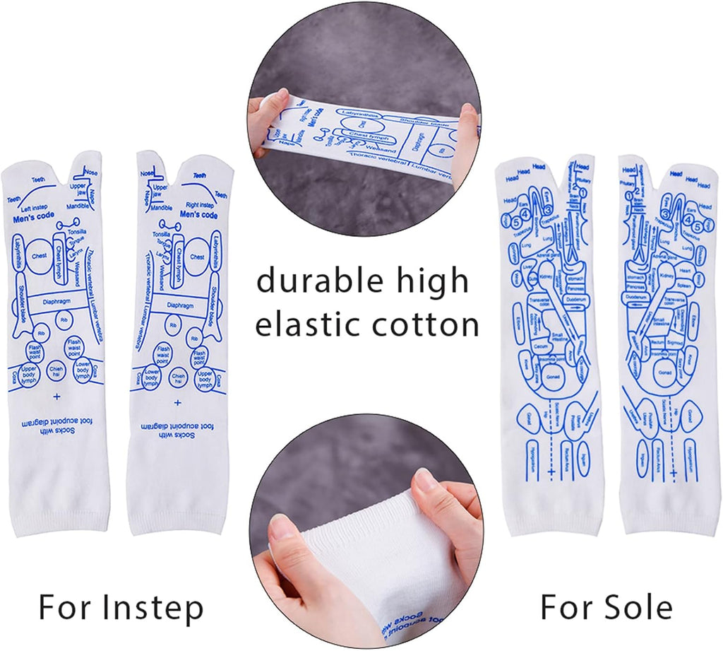 Broman Reflexology Socks with Trigger Point Massage Tool, Foot Pain Relief Remedy for Foot Massage,Men's Size