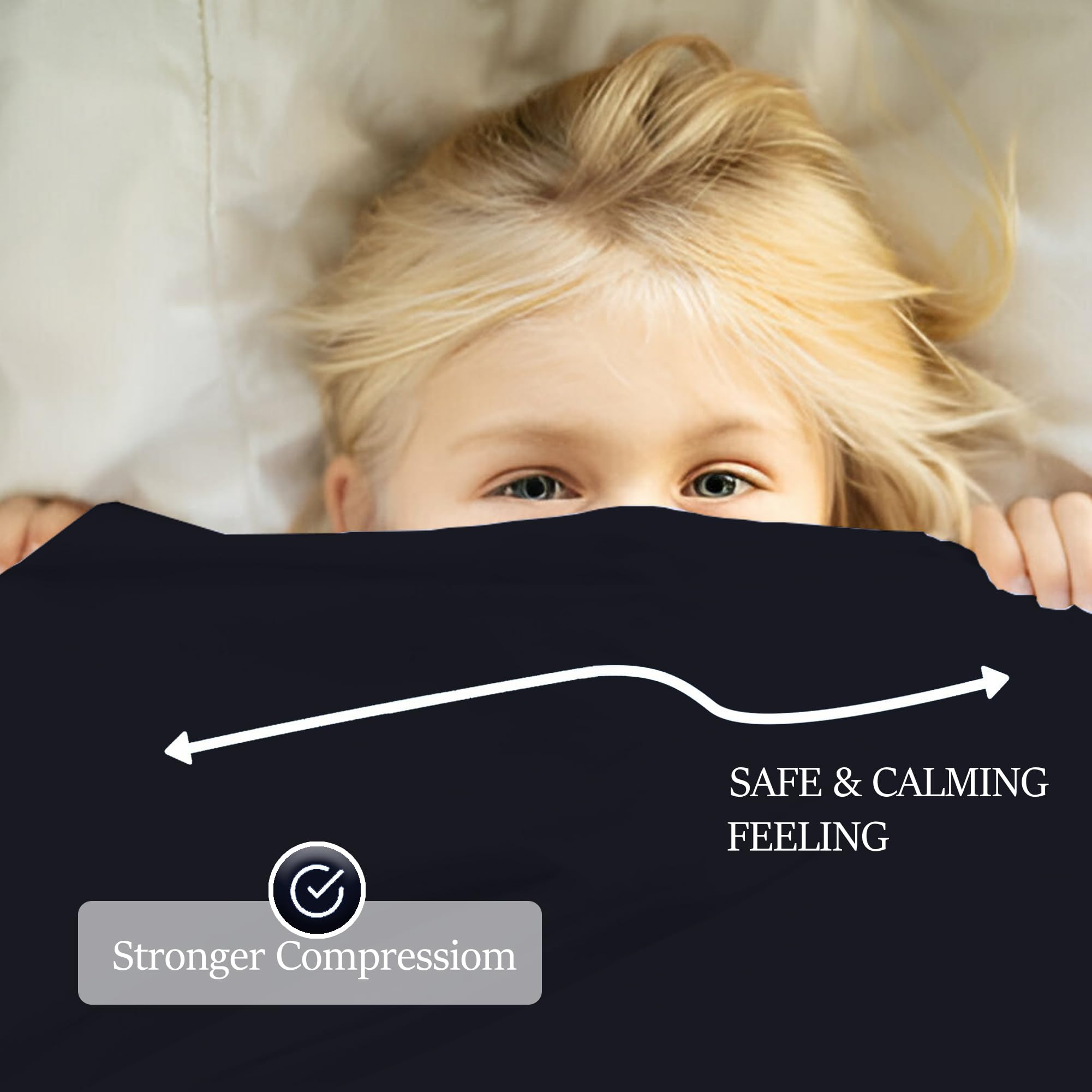 Sensory Bed Sheet for Deep Pressure Therapy – Spandex Bed Sheet – Sensory Compression Blanket for ADHD, Autism – Breathable & Hypoallergenic, Blue, Twin Size