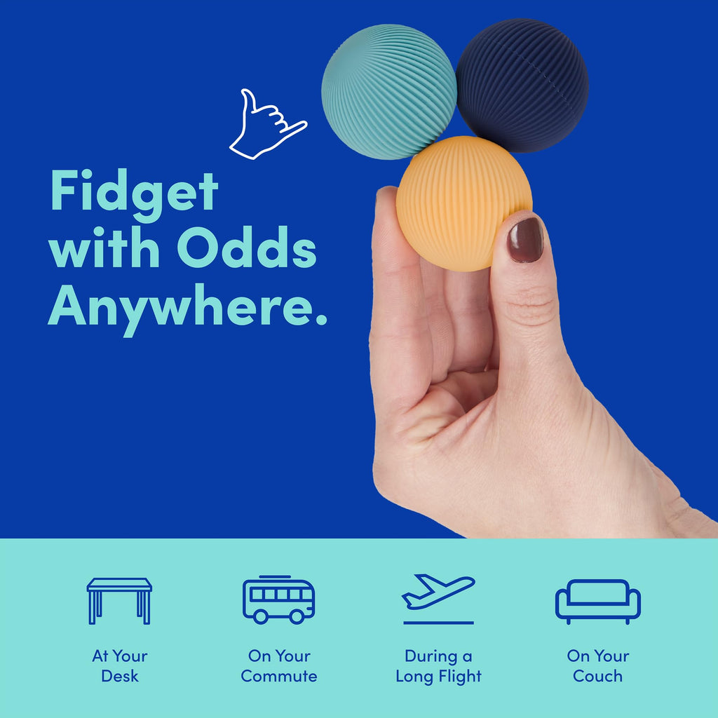 Speks Odds Soft Silicone Fidget Magnets | Silent Stress Relief Toys | Textured Magnetic Balls for Adults & Teens 14+ | Orange