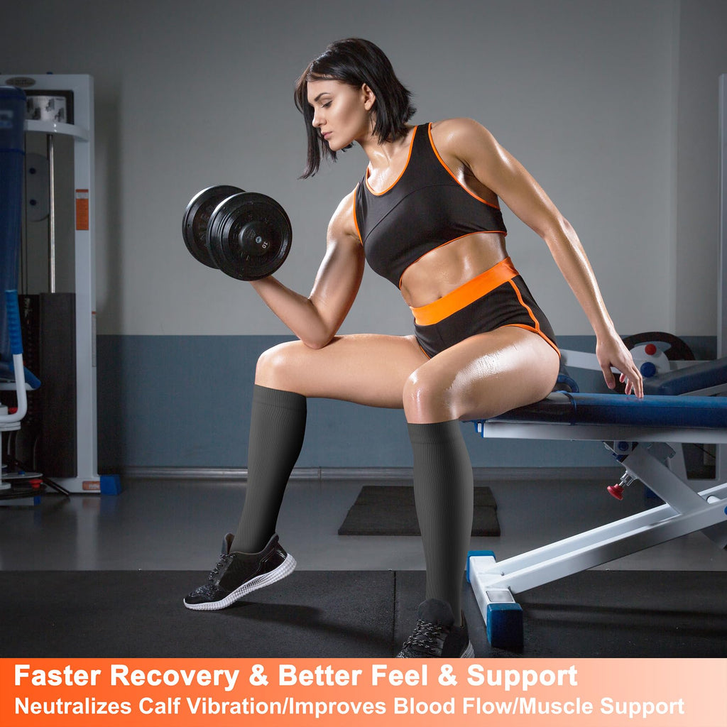 FEYHAY Copper Compression Socks (8 Pairs) 15-20 mmHg Circulation is Best Athletic & Daily for Men & Women, Running, Climbing