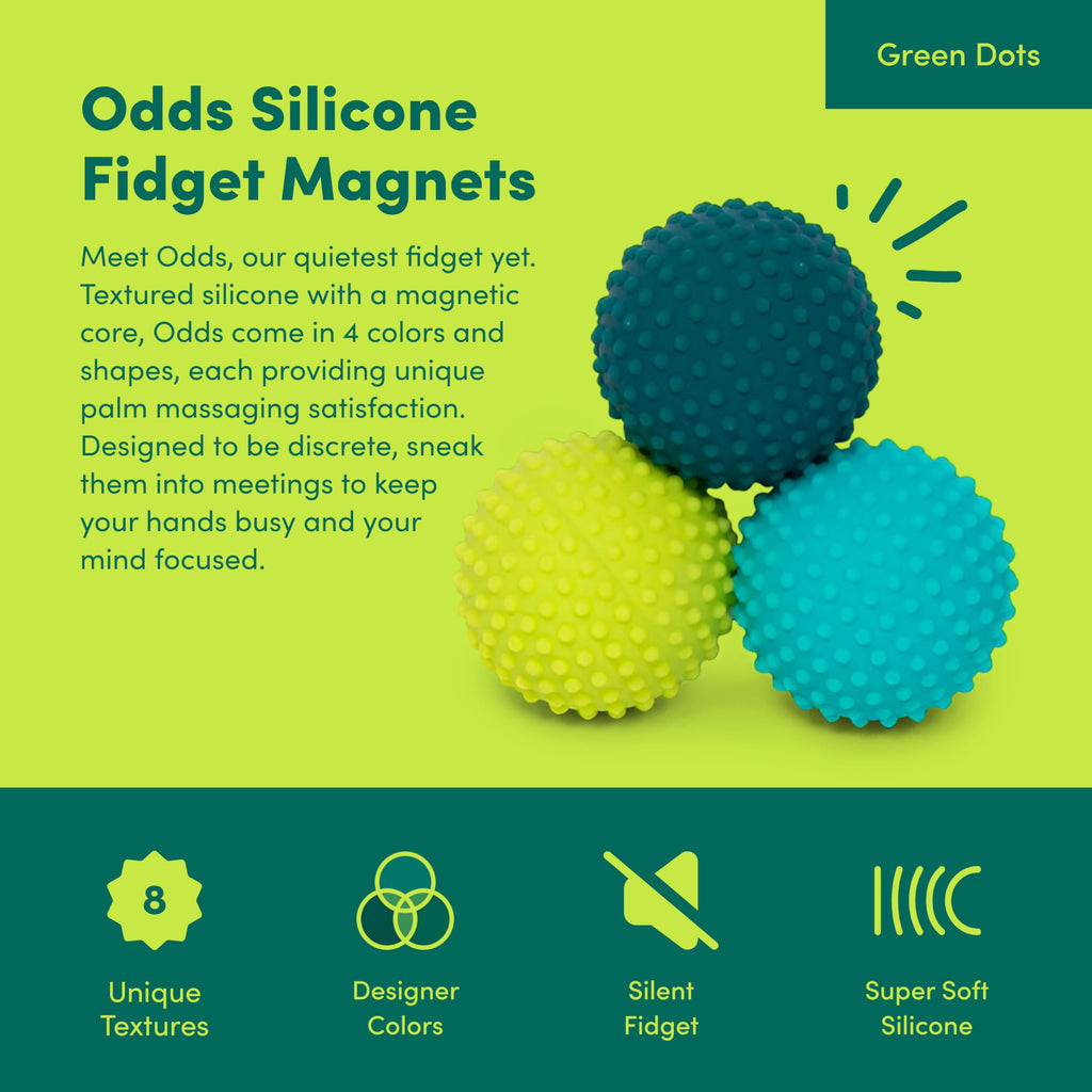 Speks Odds Soft Silicone Fidget Magnets | Silent Stress Relief Toys | Textured Magnetic Balls for Adults & Teens 14+ | Orange