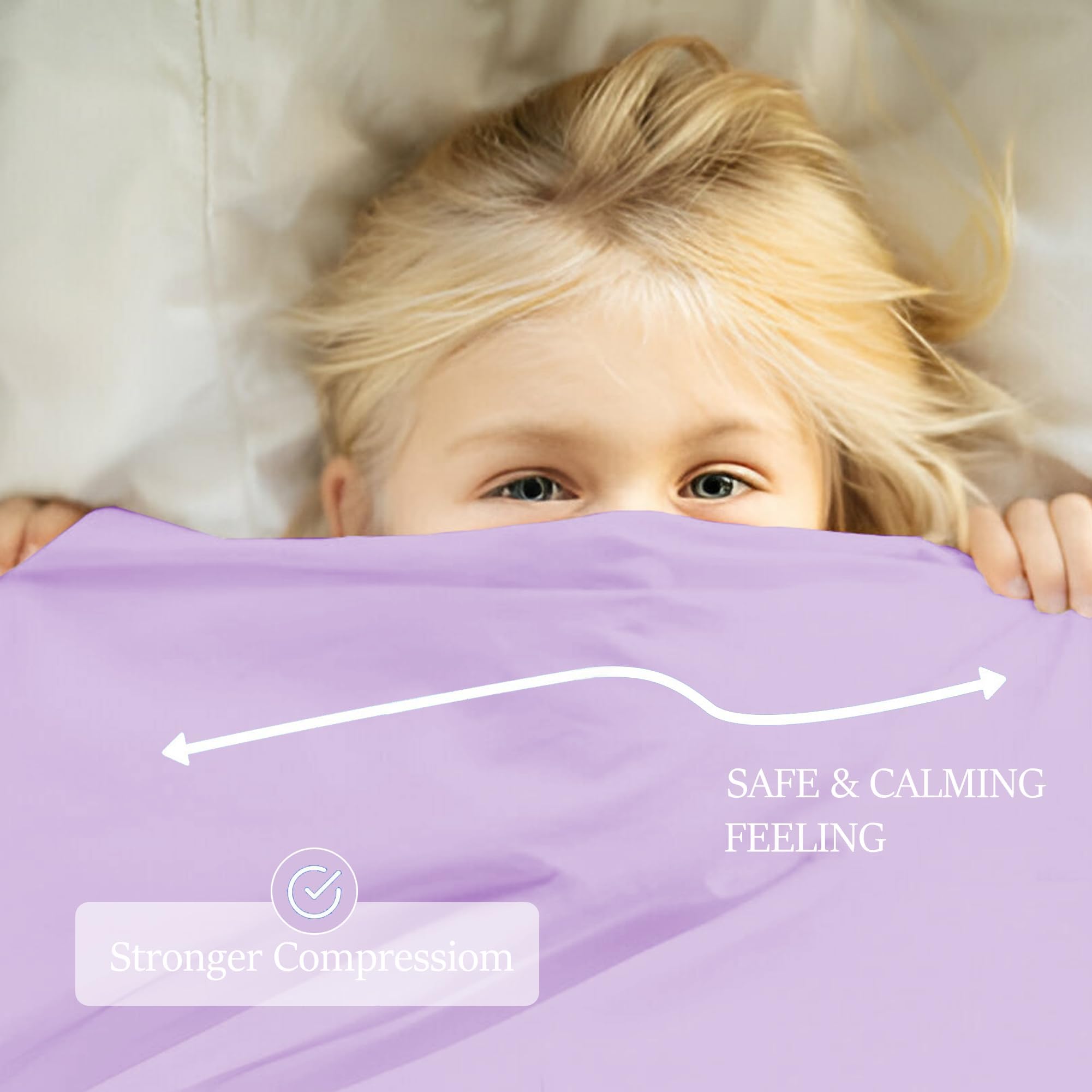 Sensory Bed Sheet for Deep Pressure Therapy – Spandex Bed Sheet – Sensory Compression Blanket for ADHD, Autism – Breathable & Hypoallergenic, Blue, Twin Size