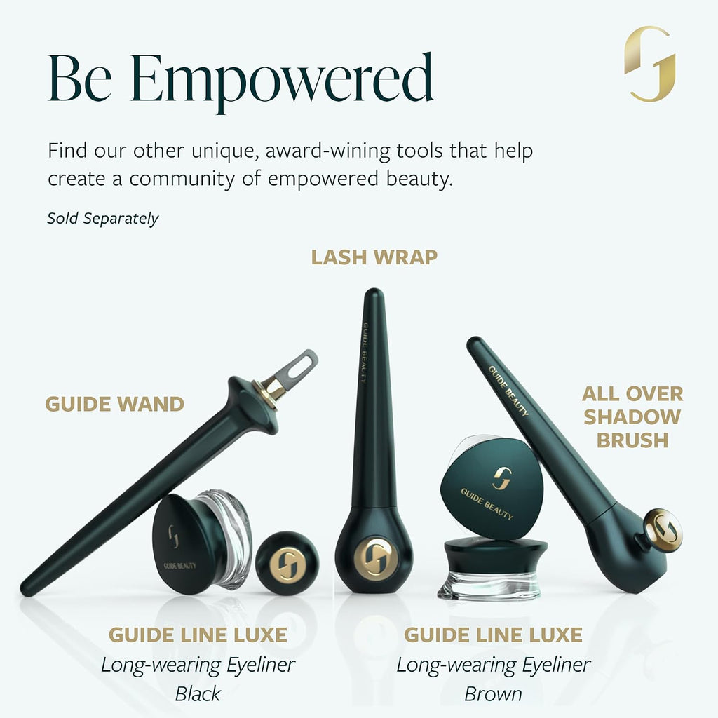 Guide Beauty Easy on the Eyes Collection; Eyeliner Brushes Set of Three, Premium Cosmetic Precision Makeup Brushes