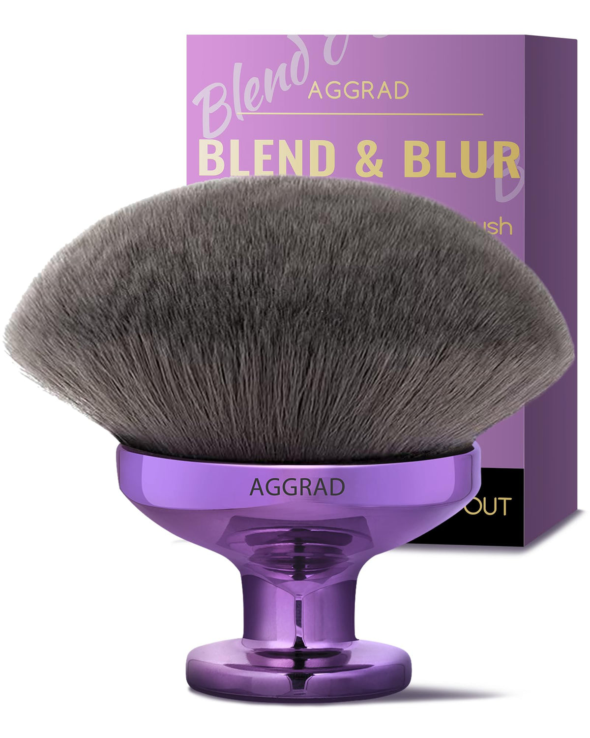 Ultra Large Blend & Blur Kabuki Brush for Body Leg Makeup Tattoo Cover Up Self Tanning, Self Tanner Brush for Self Tan, Back Tanning Applicator for Sunscreen Lotion Bronzers, Body Coverage Perfector