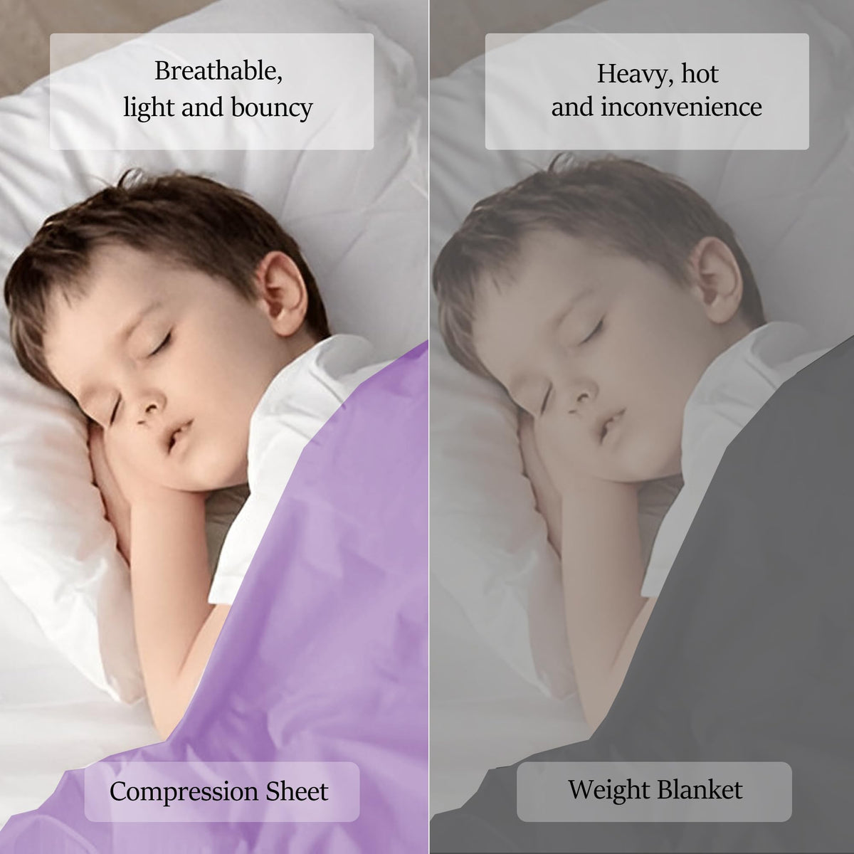 Sensory Bed Sheet for Deep Pressure Therapy – Spandex Bed Sheet – Sensory Compression Blanket for ADHD, Autism – Breathable & Hypoallergenic, Blue, Twin Size
