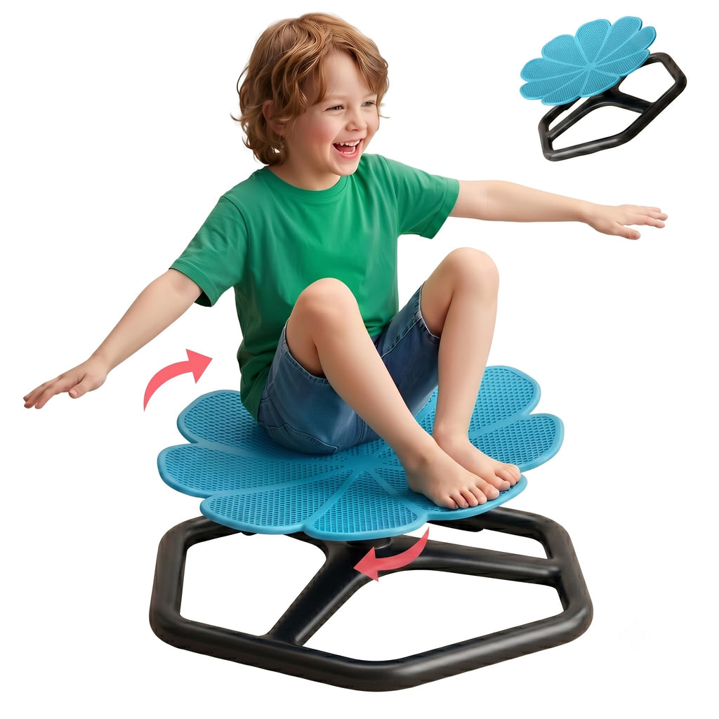 Spinning Chair for Autistic Kids,Sensory Swivel Chair, 220LBS Weight Capacity, Sensory Toy for ADHD & Autism 3-6 Years Children,Training Body Coordination, Metal Base Non-Slip Design (Red)