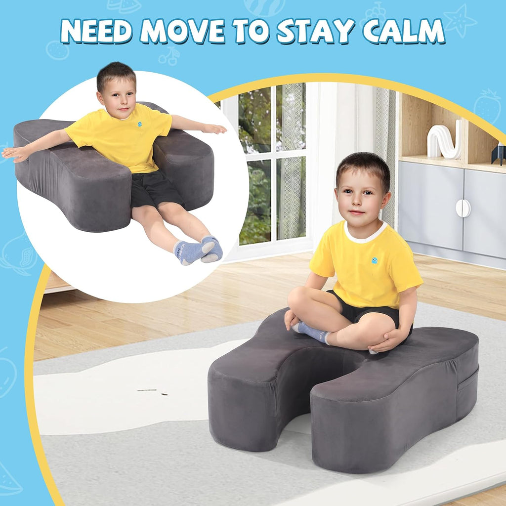 BALAPET Soft Squeeze Sensory Seat for Kids, Calming Compression Chair with Sensory Needs Wobble Seat for Sensory Kids, Washable Cover, Rocking Design