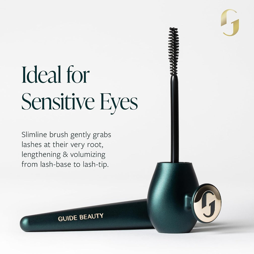 GUIDE Beauty Lash Wrap, Volumizing Mascara with Slimline Brush & Buildable Formula for All-Day, Smudge Proof Wear, GUIDE Ring Offers a Steady Hold for Easy, Mess-Free Swiping (Black)
