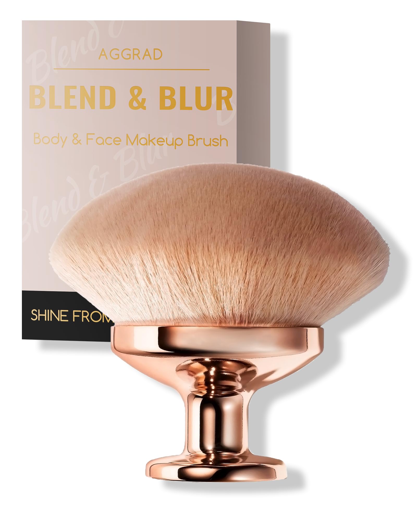 Ultra Large Blend & Blur Kabuki Brush for Body Leg Makeup Tattoo Cover Up Self Tanning, Self Tanner Brush for Self Tan, Back Tanning Applicator for Sunscreen Lotion Bronzers, Body Coverage Perfector