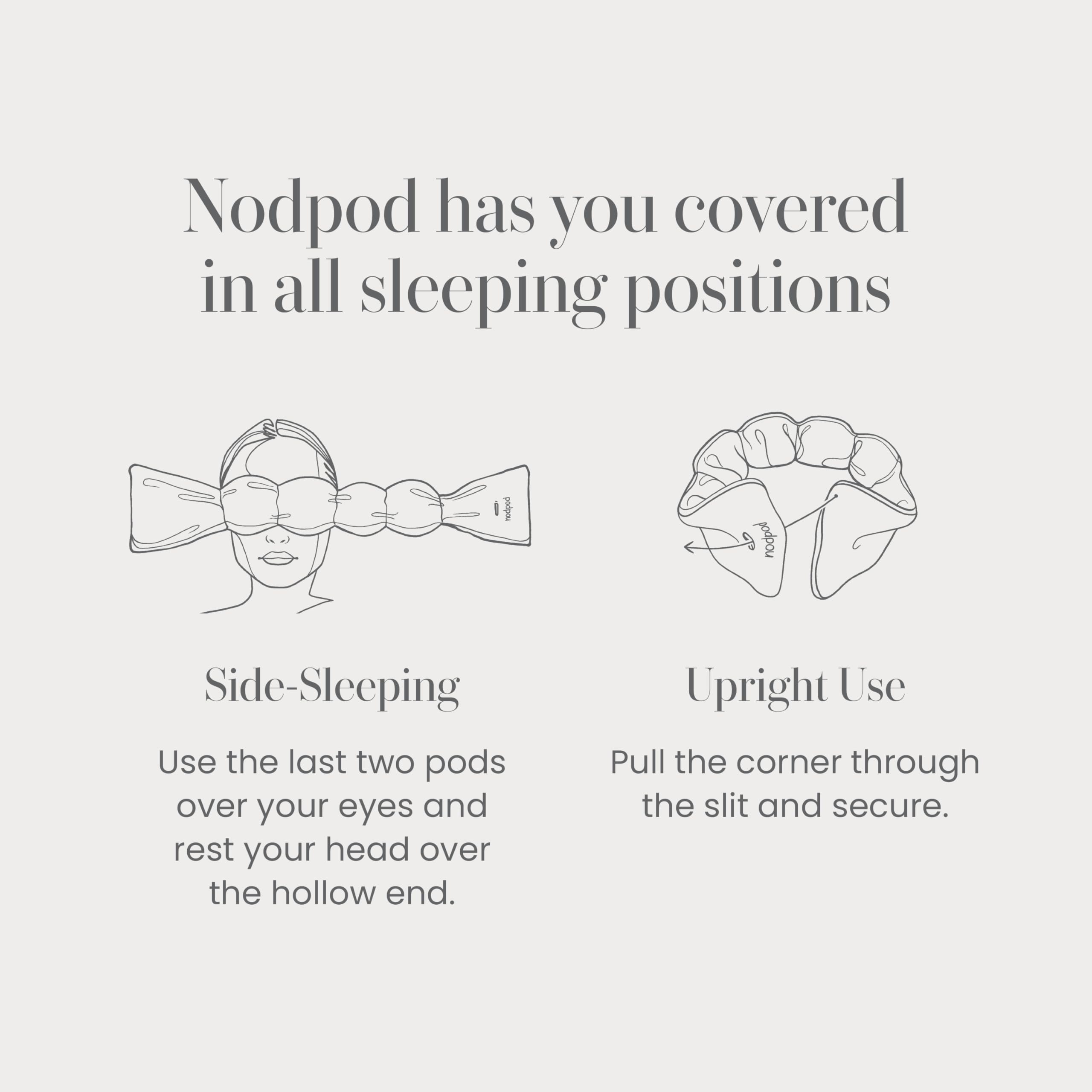 Nodpod Gentle Pressure Sleep Mask | Patented Light Blocking Design for Sleeping, Traveling & Relaxation - Wisteria