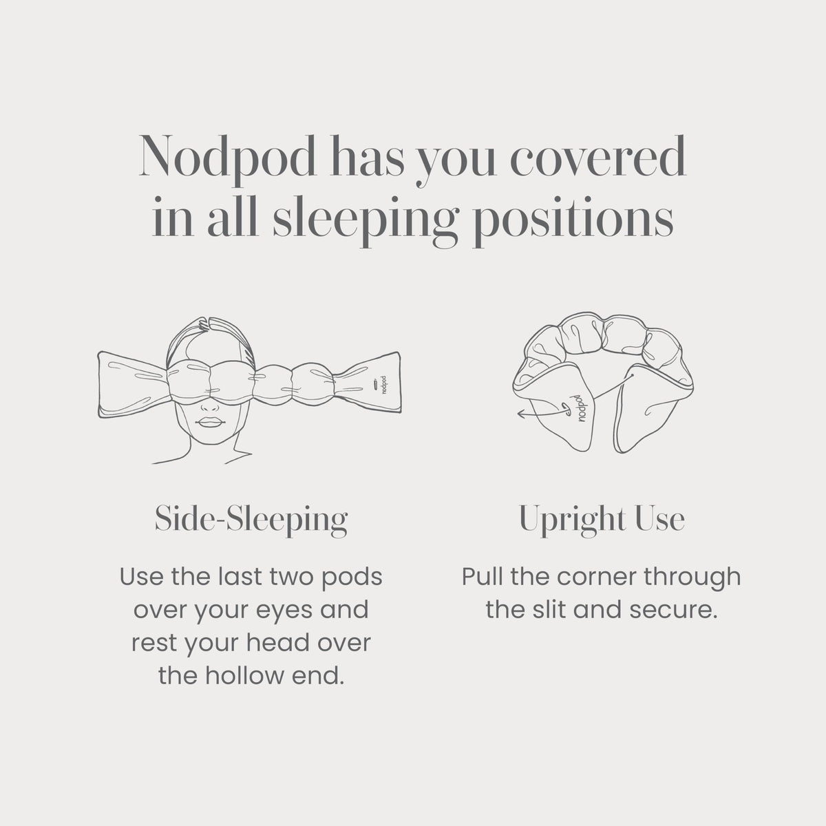 Nodpod Gentle Pressure Sleep Mask | Patented Light Blocking Design for Sleeping, Traveling & Relaxation - Wisteria